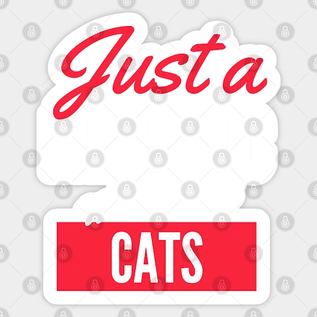 Just A Mechanic Who Loves Cats - Gift For Men, Women, Cats Lover Sticker by Famgift